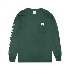 Camiseta Manga Larga Rip N Dip Nermal Pocket Verde